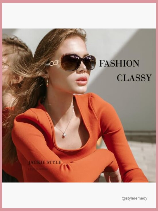Polarized Oversized Sunglasses with UV400 Protection, Retro  display picture 1